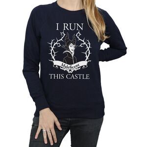 Maleficent Girls I Run This Castle Cotton Sweatshirt / Navy Blue